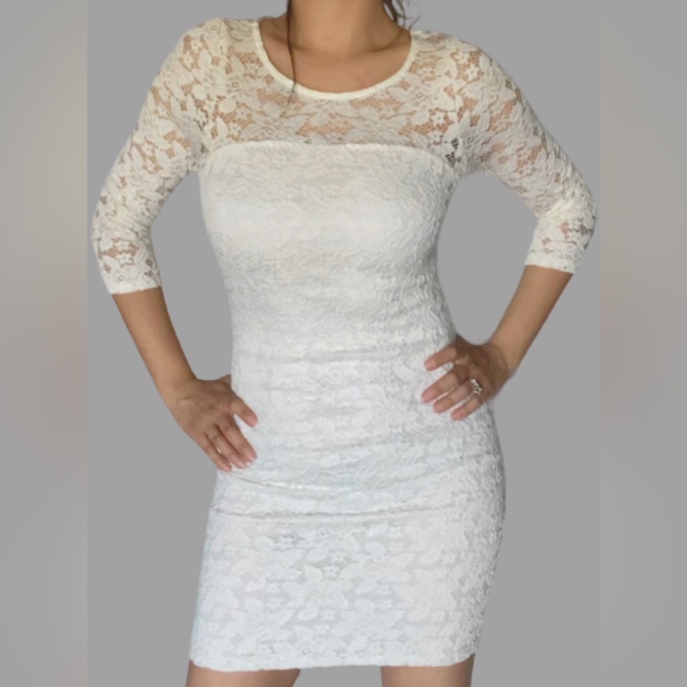 Express White Lace Dress